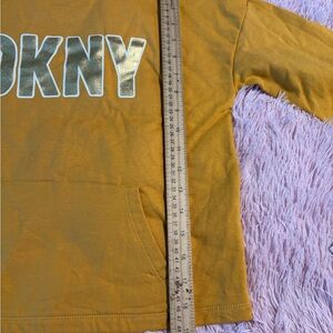 DKNY Girl 12 years Golden Yellow Sweatshirt with Metallic Logo#5